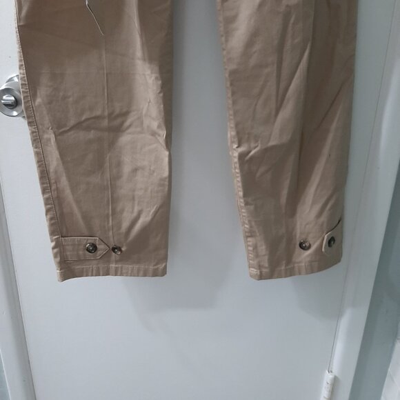 NWT Ralph Lauren Khaki Tan Paper Bag Waist Belted Jogger Pants size 6 - Picture 7 of 9